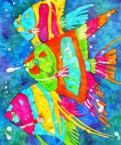 Three Colorful Fish Diamond Painting