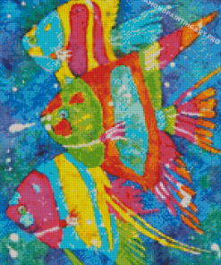 Three Colorful Fish Diamond Painting