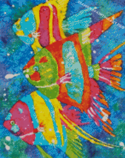 Three Colorful Fish Diamond Painting