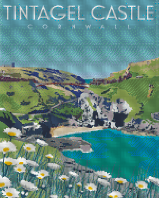 Tintagel Castle Poster Diamond Painting