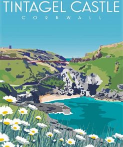 Tintagel Castle Poster Diamond Painting