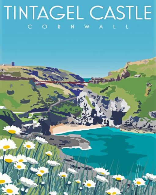 Tintagel Castle Poster Diamond Painting