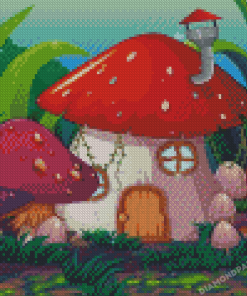 Toadstool House Diamond Painting