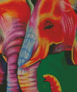 Two Elephants Diamond Painting