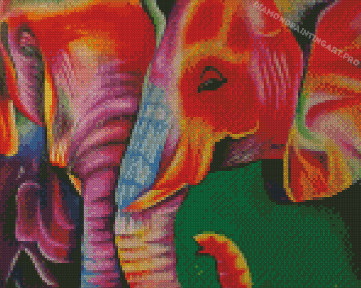 Two Elephants Diamond Painting