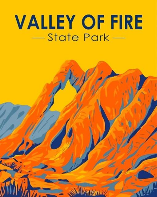 Valley Of Fire Poster Art Diamond Painting