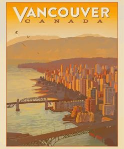 Vancouver Vintage Poster Diamond Painting