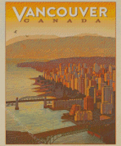 Vancouver Vintage Poster Diamond Painting