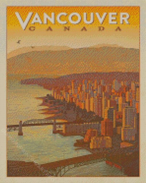 Vancouver Vintage Poster Diamond Painting