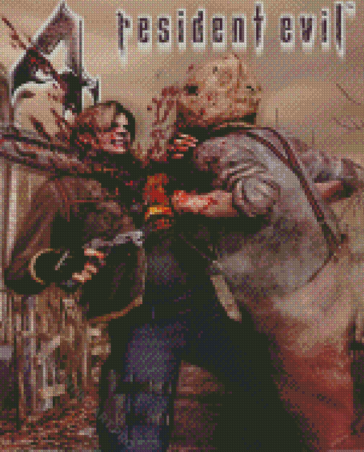 Video Game Resident Evil 4 Poster Diamond Painting