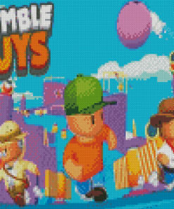 Video Game Stumble Guys Diamond Painting