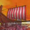 Viking Ship Art Longboat Diamond Painting