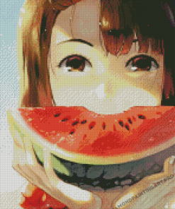 Watermelon Girl Anime Diamond Painting