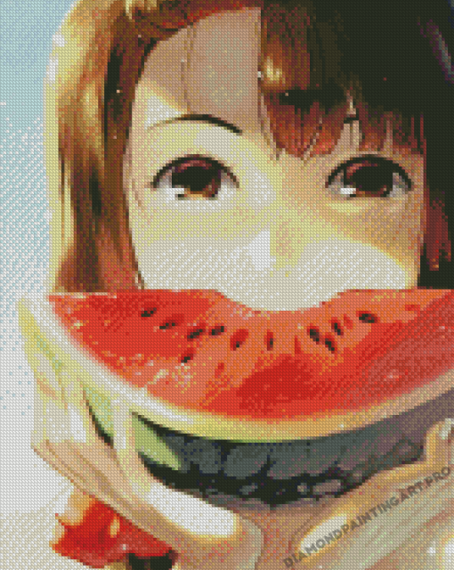 Watermelon Girl Anime Diamond Painting