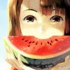 Watermelon Girl Anime Diamond Painting