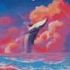 Whale Pink Sky Diamond Painting