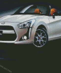 White Daihatsu Copen Car Diamond Painting