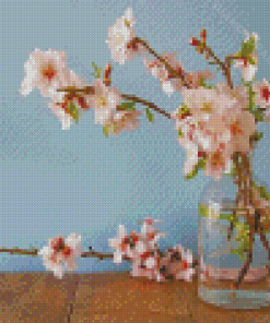 Winter Cherry Blossom In Glass Diamond Painting