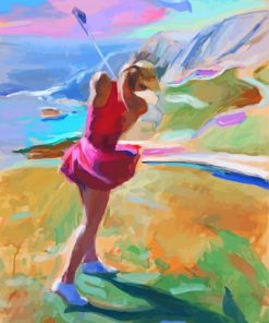 Woman Golfer Diamond Painting