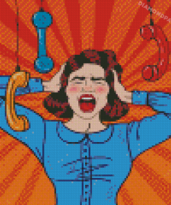 Woman Screaming Diamond Painting