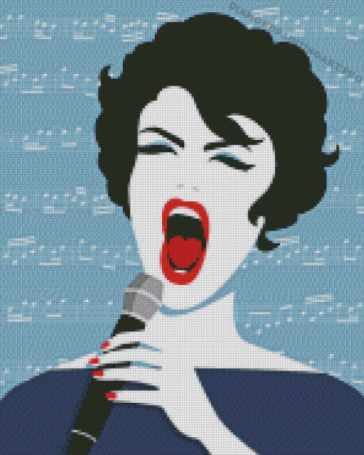 Woman Singing Diamond Painting