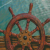 Wooden Ship Wheel Diamond Painting