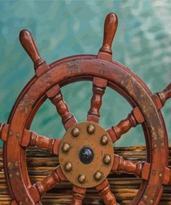 Wooden Ship Wheel Diamond Painting