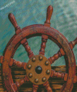 Wooden Ship Wheel Diamond Painting