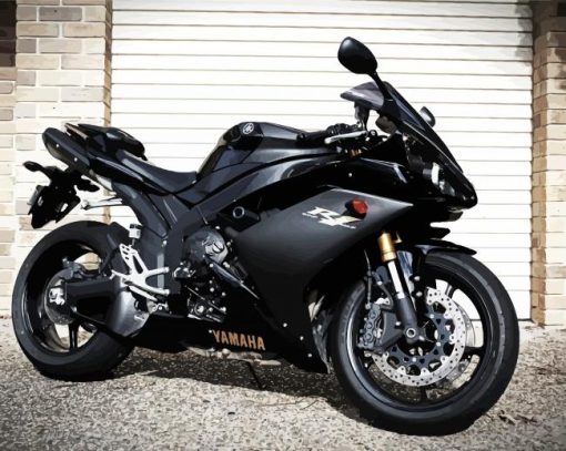 Yamaha YZF R1 Black Motorcycle Diamond Painting