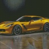 Yellow C7 Corvette Diamond Painting