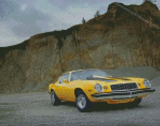 Yellow Camaro Diamond Painting