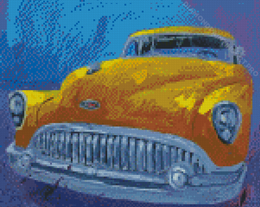 Yellow Classic 1953 Buick Car Diamond Painting