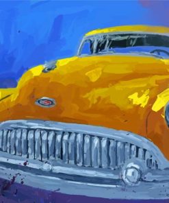 Yellow Classic 1953 Buick Car Diamond Painting