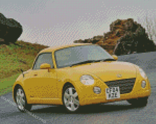 Yollow Daihatsu Car Diamond Painting