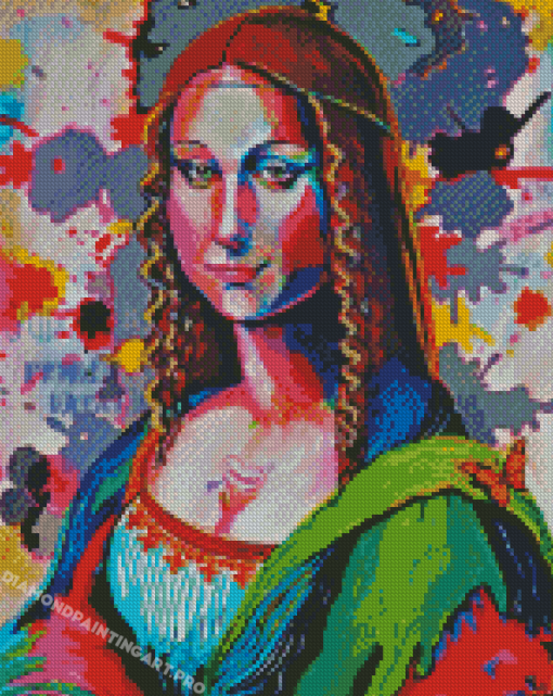 Abstract Colorful Mona Diamond Painting