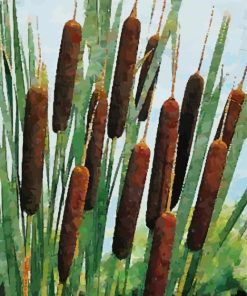 Aesthetic Cattails Diamond Painting