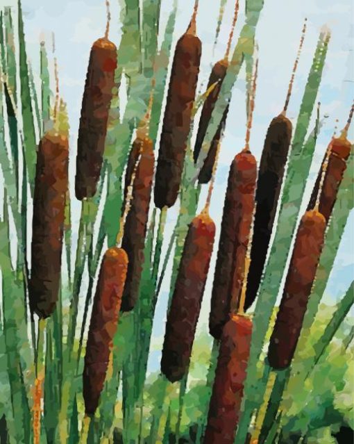 Aesthetic Cattails Diamond Painting