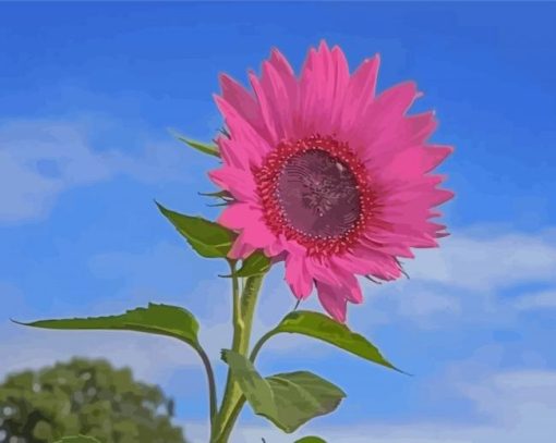 Aesthetic Pink Sunflower Diamond Painting