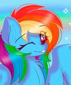 Aesthetic Rainbow Dash Diamond Painting