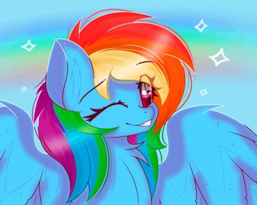 Aesthetic Rainbow Dash Diamond Painting