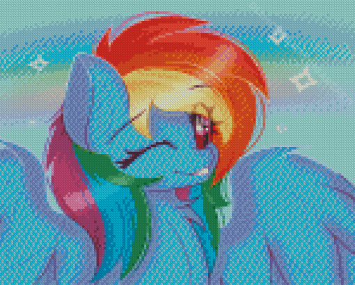 Aesthetic Rainbow Dash Diamond Painting