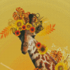 Aesthetic Sunflower Giraffe Diamond Painting