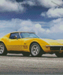 Aesthetic Yellow Corvette Diamond Painting