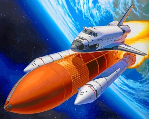 Aesthetic Space Shuttle Discovery Diamond Painting