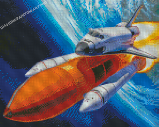 Aesthetic Space Shuttle Discovery Diamond Painting