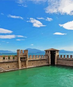 Aesthetic Castello Di Sirmione Lake Garda Diamond Painting