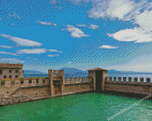 Aesthetic Castello Di Sirmione Lake Garda Diamond Painting