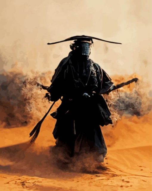 Alone Samurai In Desert Diamond Painting