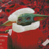 Baby Yoda Santa With Letters For Santa Diamond Painting