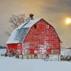 Barn In Snow Diamond Painting